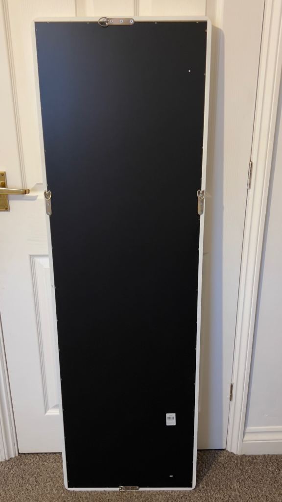 John Lewis Rounded Corners Full Length Mirror, 144 x 44cm, White