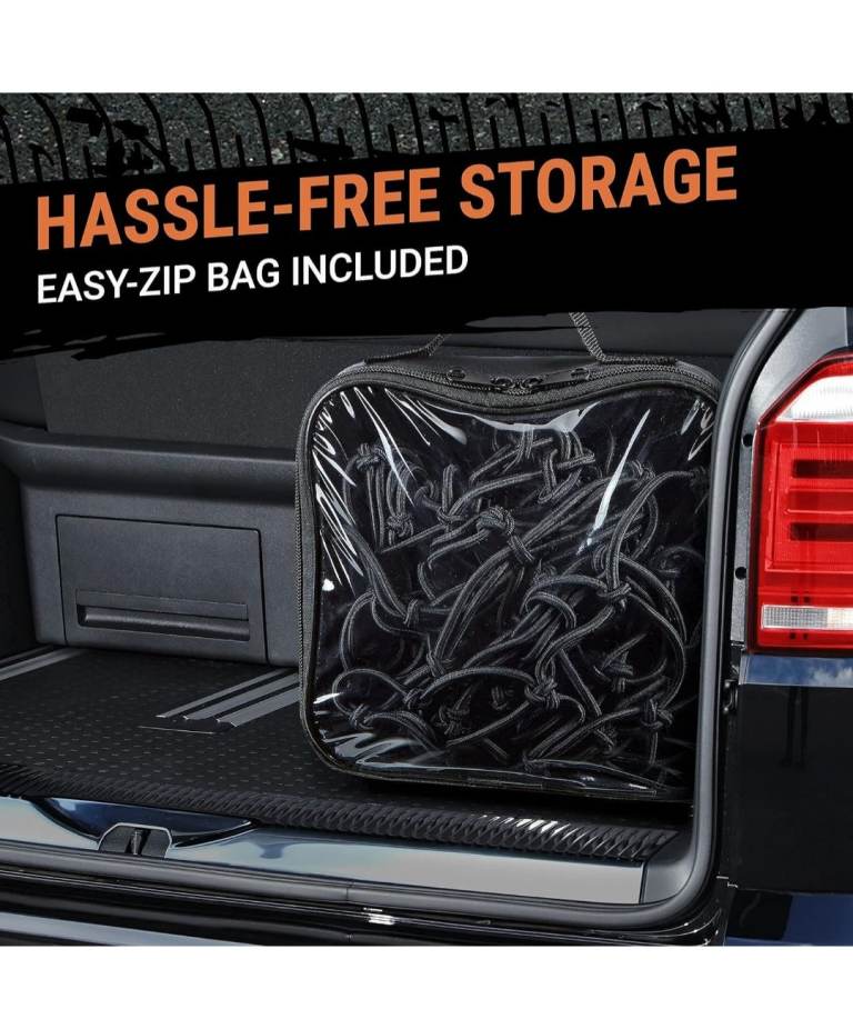 Bnip Grit Performance Cargo Net for Pickup Truck Bed - 4 x 6 Foot, Heavy-Duty.