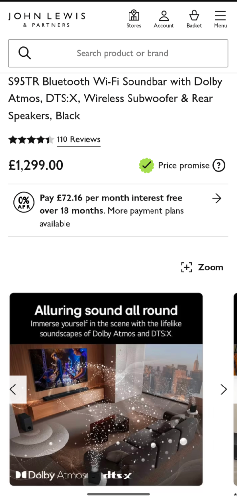 BARGAIN!! BNIB LG Flagship S95TR Soundbar Dolby Atmos 