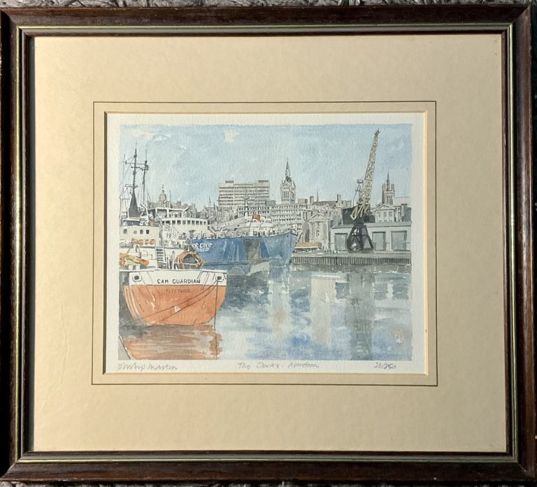 Fine art print by Philip Martin of Aberdeen. Signed, framed & glazed.