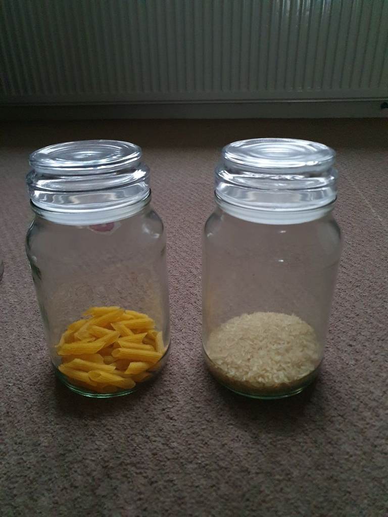 2 large Egberts glass kitchen storage jars - price is per jar