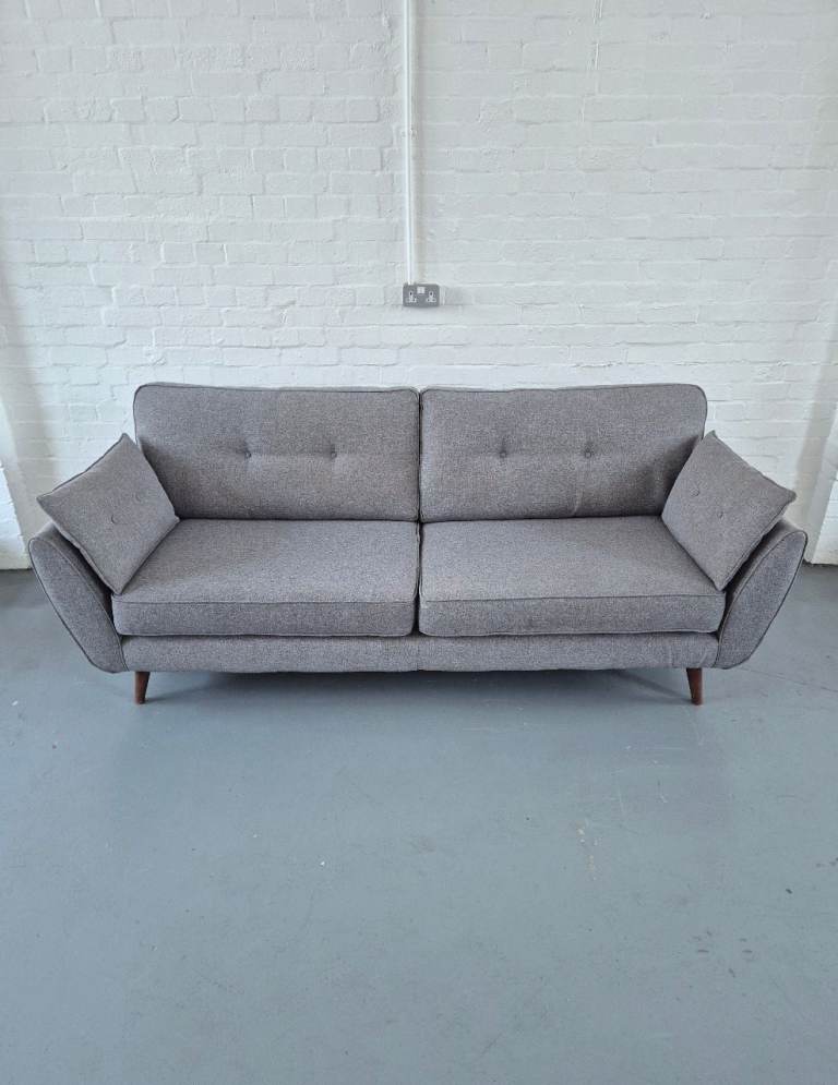 DFS French Connection Zinc 4 Seater Sofa in Grey RRP £899 *FREE LOCAL DELIVERY*