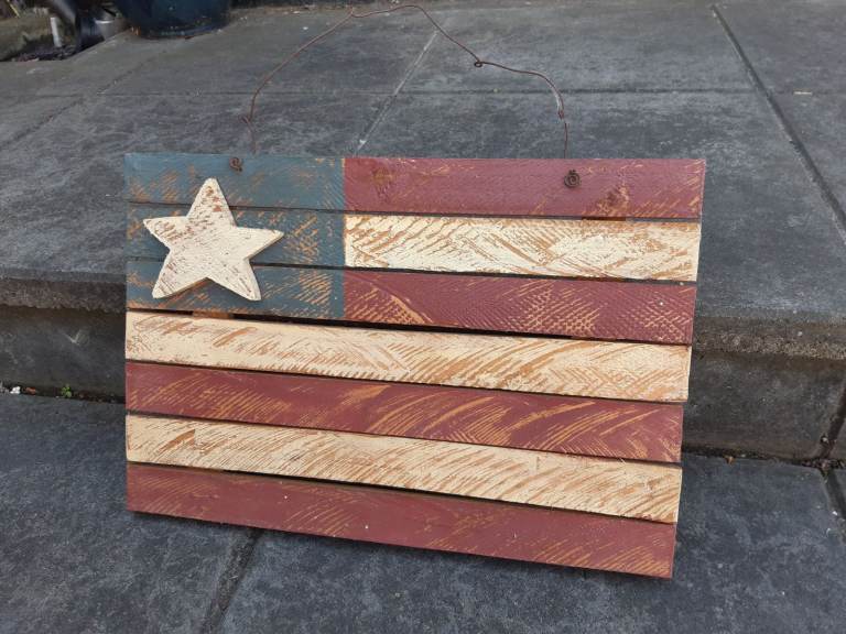 American Flag Decoration / Hanging Artwork