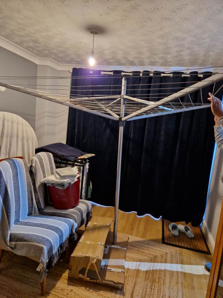 Brabantia lift o matic 60m 4 arm rotary airer 