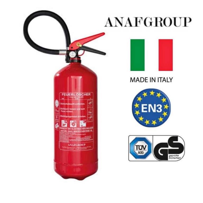 Brand New ANAF 6kg ABC Powder Fire Extinguisher / Made in Italy