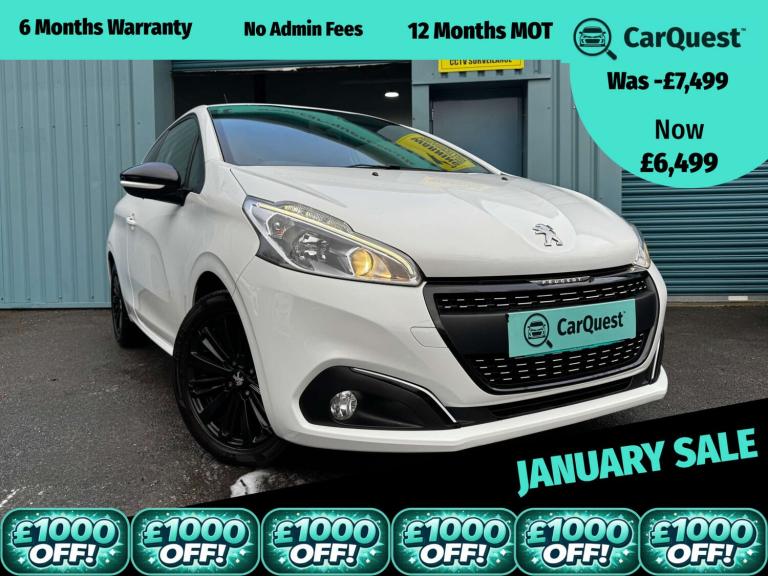 2017 Peugeot 208 1.2 PureTech 82 Black Edition 3dr HATCHBACK PETROL Manual