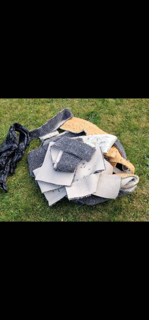 Bag of small carpet offcuts