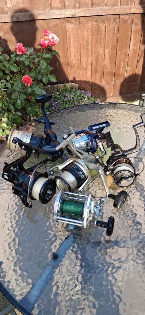 Job Lot of Fishing Reels – Various Types, Good Condition