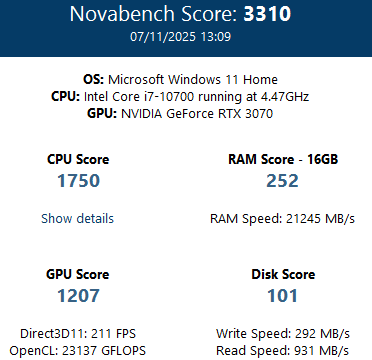 BARGAIN GAMING PC i7 10700 RTX 3070 STORAGE 1.5TB RAM 16GB COMPUTER WORKSTATION SERVER DESKTOP WIN11