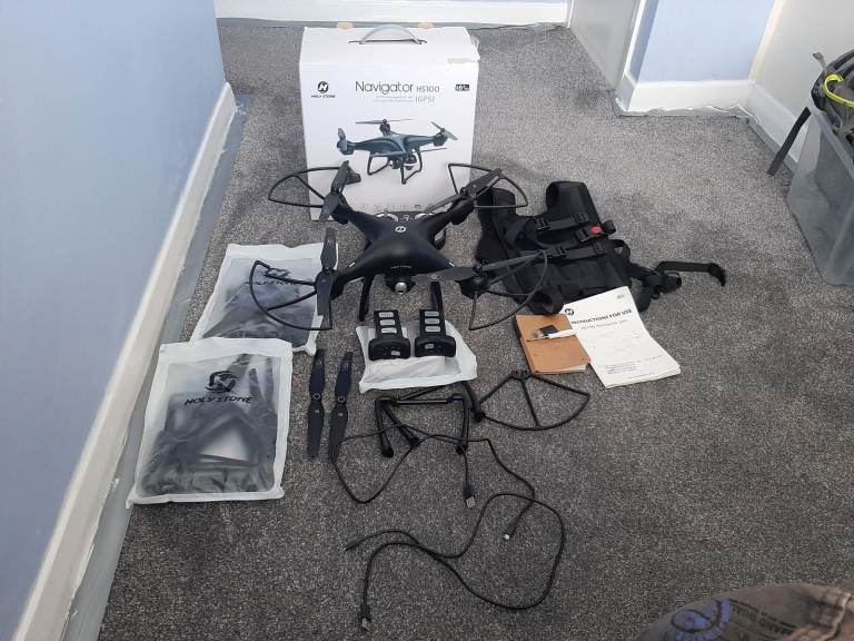 Holy Stone HS100 Navigator GPS Drone (boxed) + Spares & Backpack Hardly Used