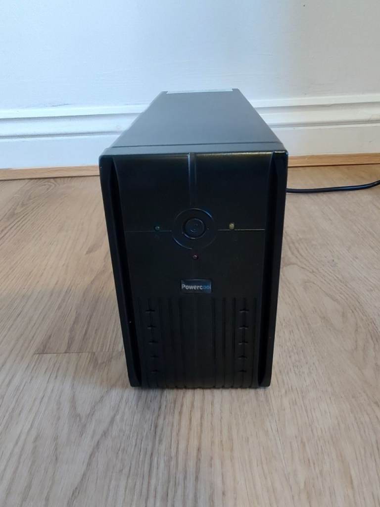 Powercool 650VA / 390W UPS Battery Backup – 2 UK Sockets – USB – Excellent Condition