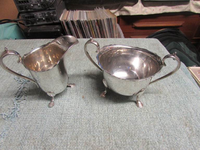 Plated Sugar Bowl and Cream Jug Set - James Deakin