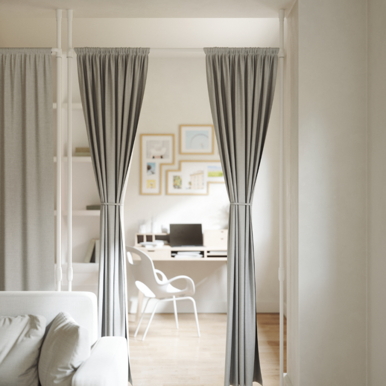 Umbra Nickel Anywhere Curtain Pole Room Divider 