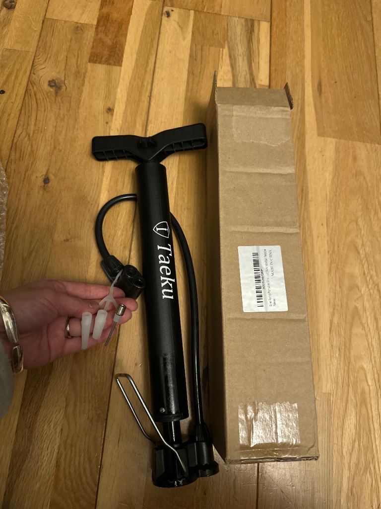 Taeku Bike Pump with Attachments – Brand New in Box