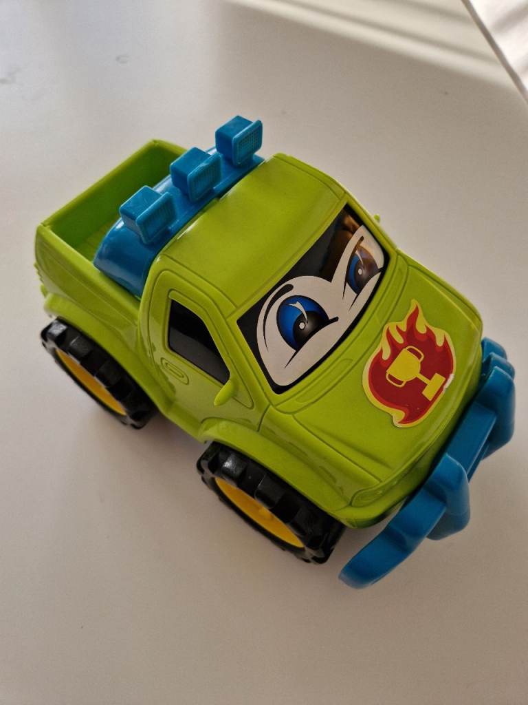 Sturdy Plastic Toy Truck – Green and Blue, Good Condition