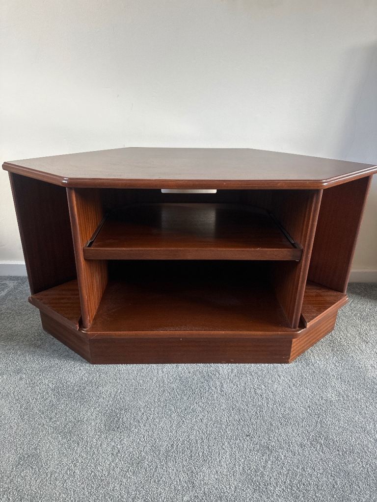 G PLAN Mahogany Wooden Corner TV Unit – Good Condition