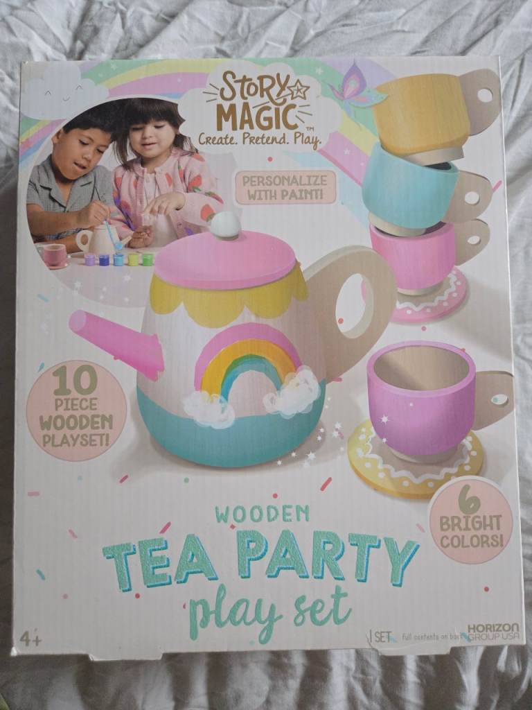 NEW Story Magic Wooden Tea Party Play Set - 10 Piece