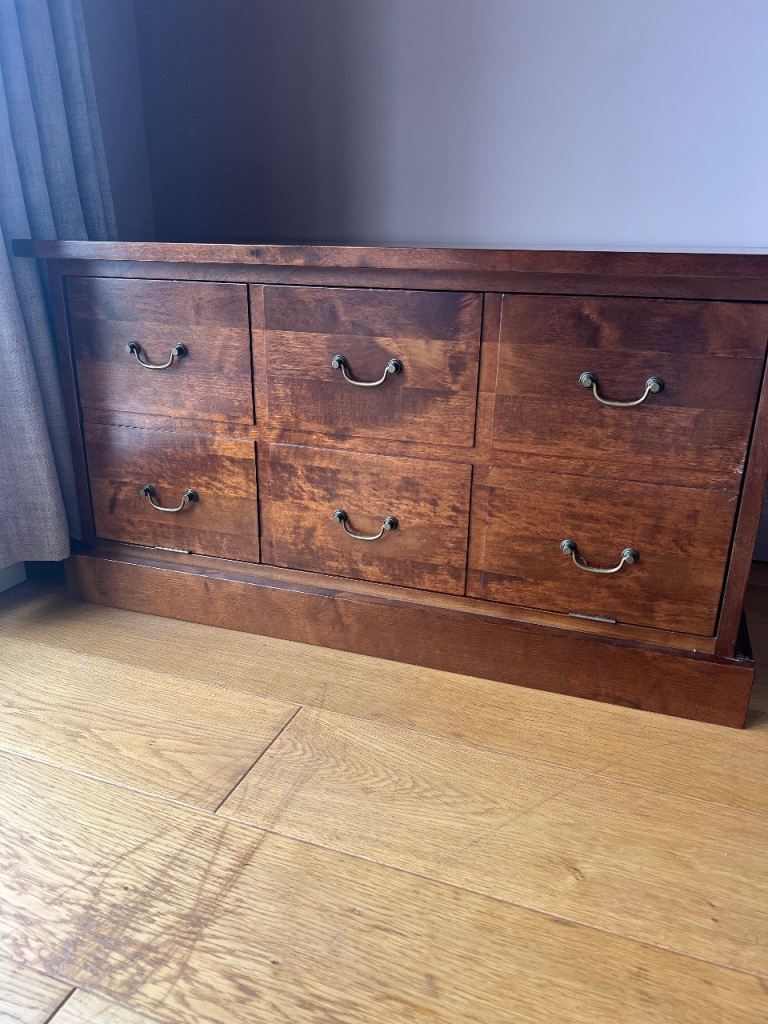 image for TV cabinet Laura Ashley Garrat dark chestnut 