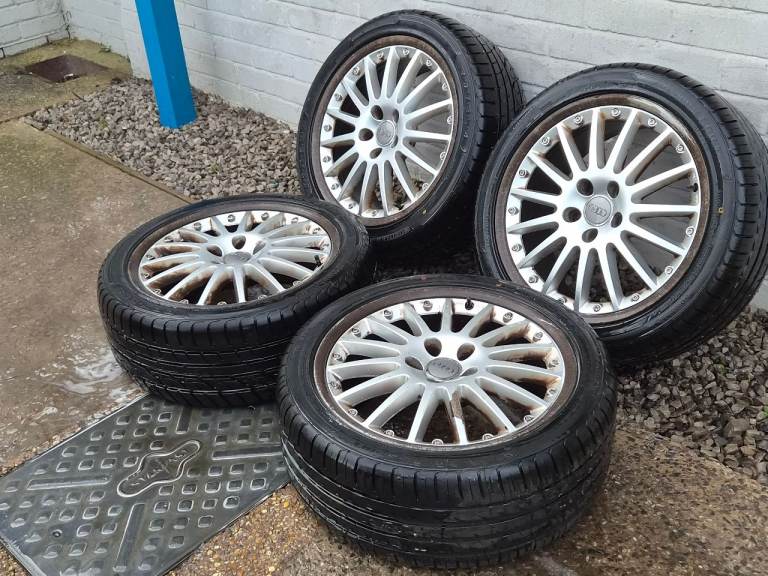 🌟Genuine Audi Bbs 18 inch alloy wheels 5x112 with MATCHING TYRES 8m++