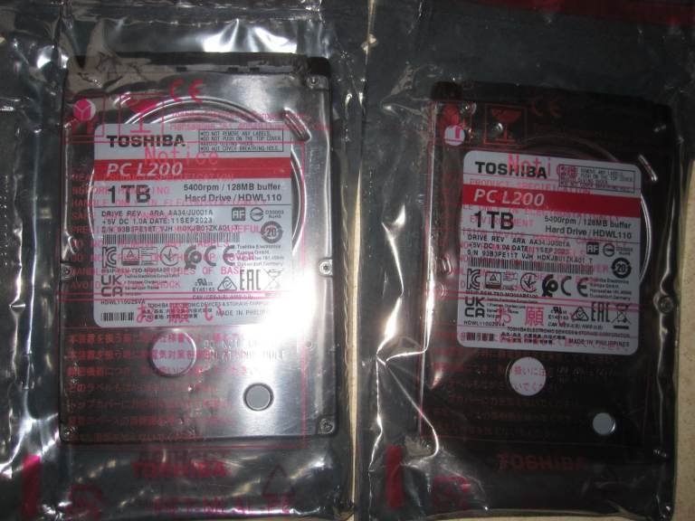 TOSHIBA 1TB 2.5in SATA LAPTOP HARD DRIVE - BRAND NEW