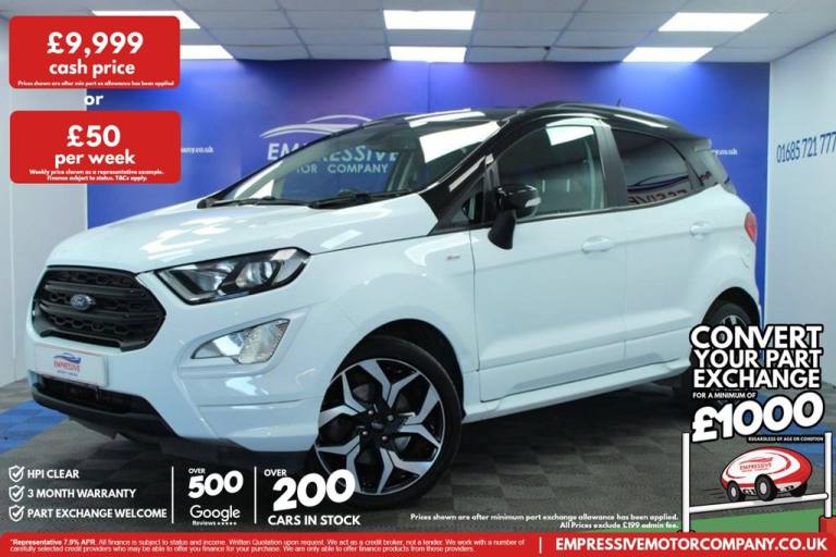 2020 20 FORD ECOSPORT 1.0T ECOBOOST GPF ST-LINE SUV 5DR PETROL MANUAL EURO 6 (S/