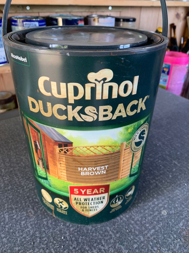 Cuprinol Ducksback shed and fence paint 