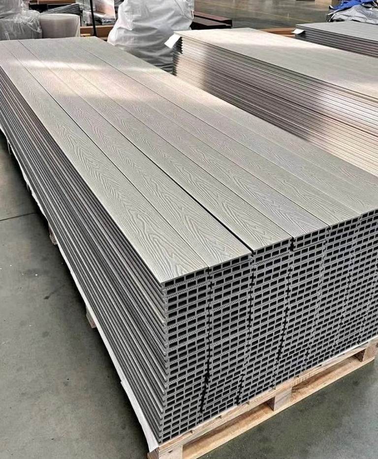 Rot-Proof, Non-Slip, Durable | 4.8m Composite Silver Grey decking boards