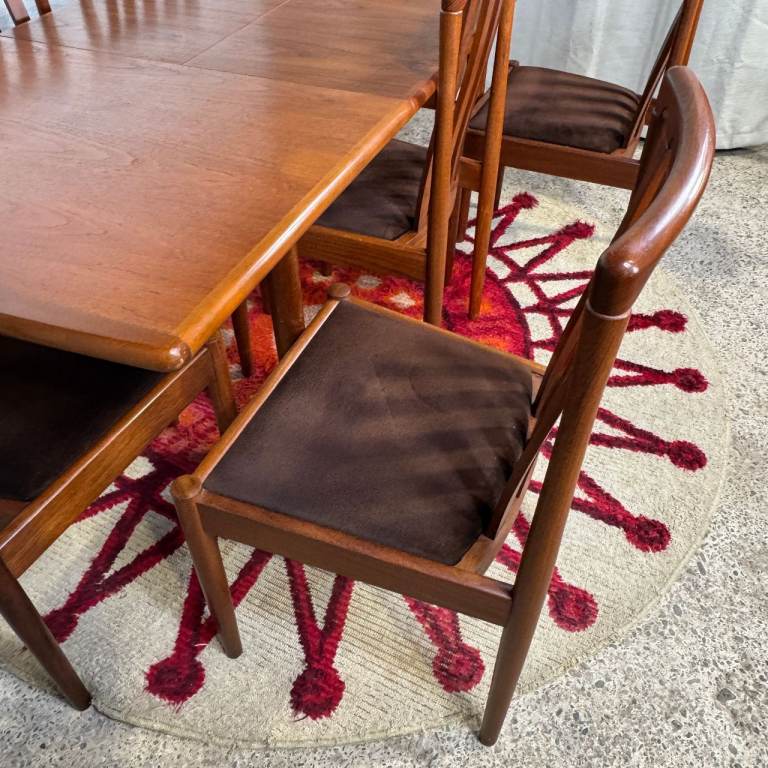 Meredew Teak Dining Set Mid-Century Extending Table & 8 Chairs Vintage Retro