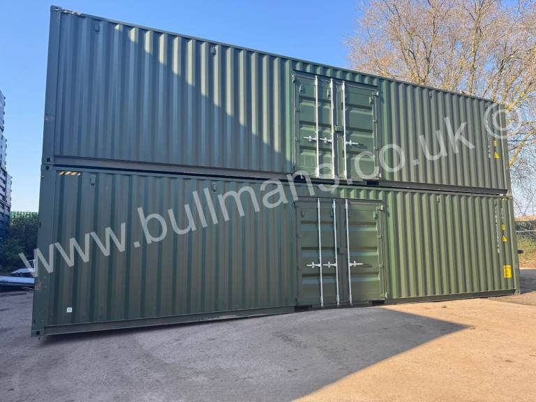 40ft High Cube Shipping Container fitted with an extra set of side access doors