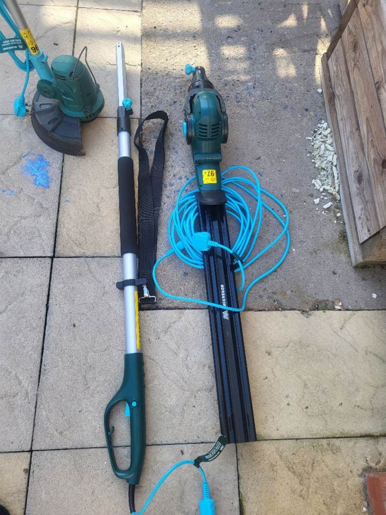Electric Garden Trimmer and Hedge Trimmer Set