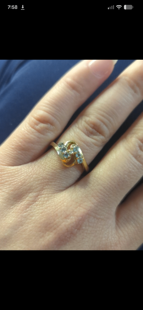 9ct Alexandrite and Diamond Ring