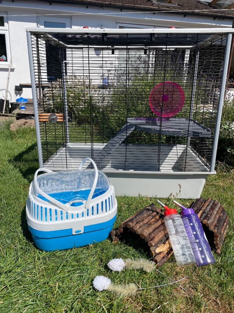 Ferplast Rat cage with accessories and pet carrier