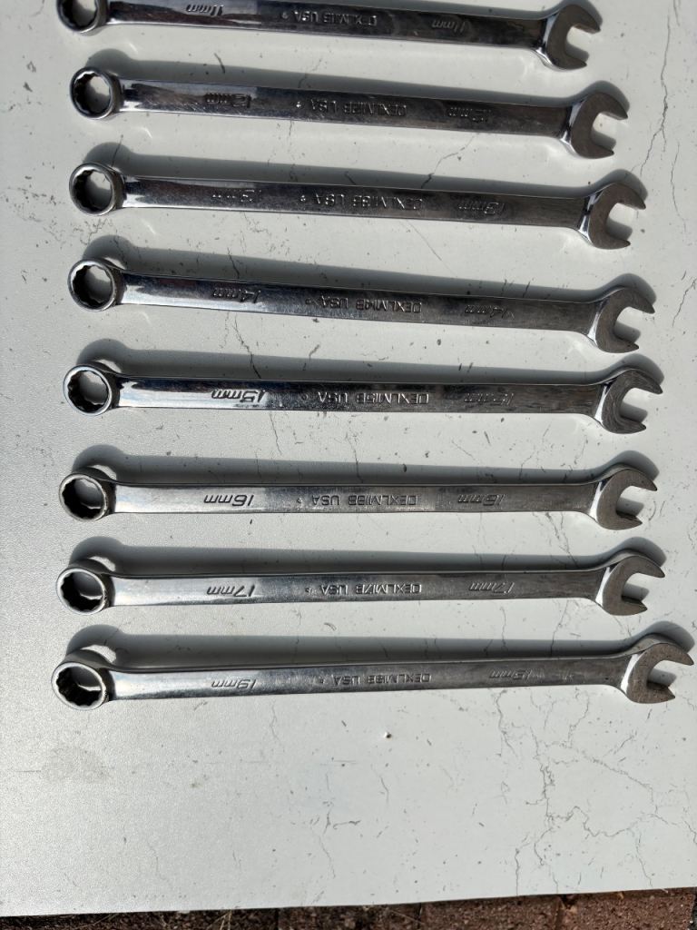 Snap on Set of 9 Combination Spanners – Metric, Good Condition