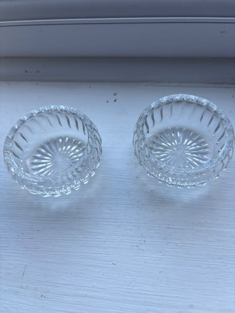 Stuart crystal glass tealight holders