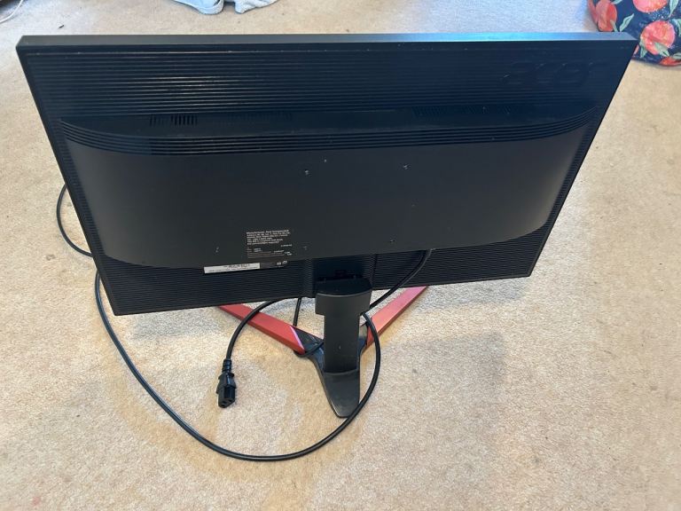Acer Gaming Monitor – Black with Red Stand, Good Condition