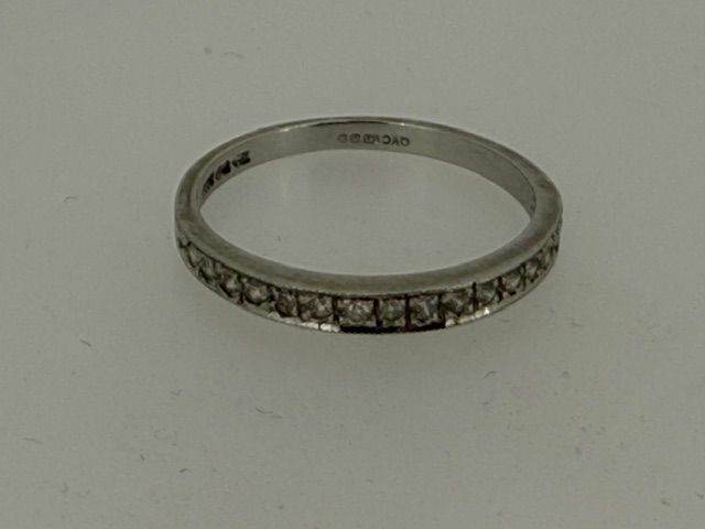 14ct White Gold Cubic Zirconia Ring