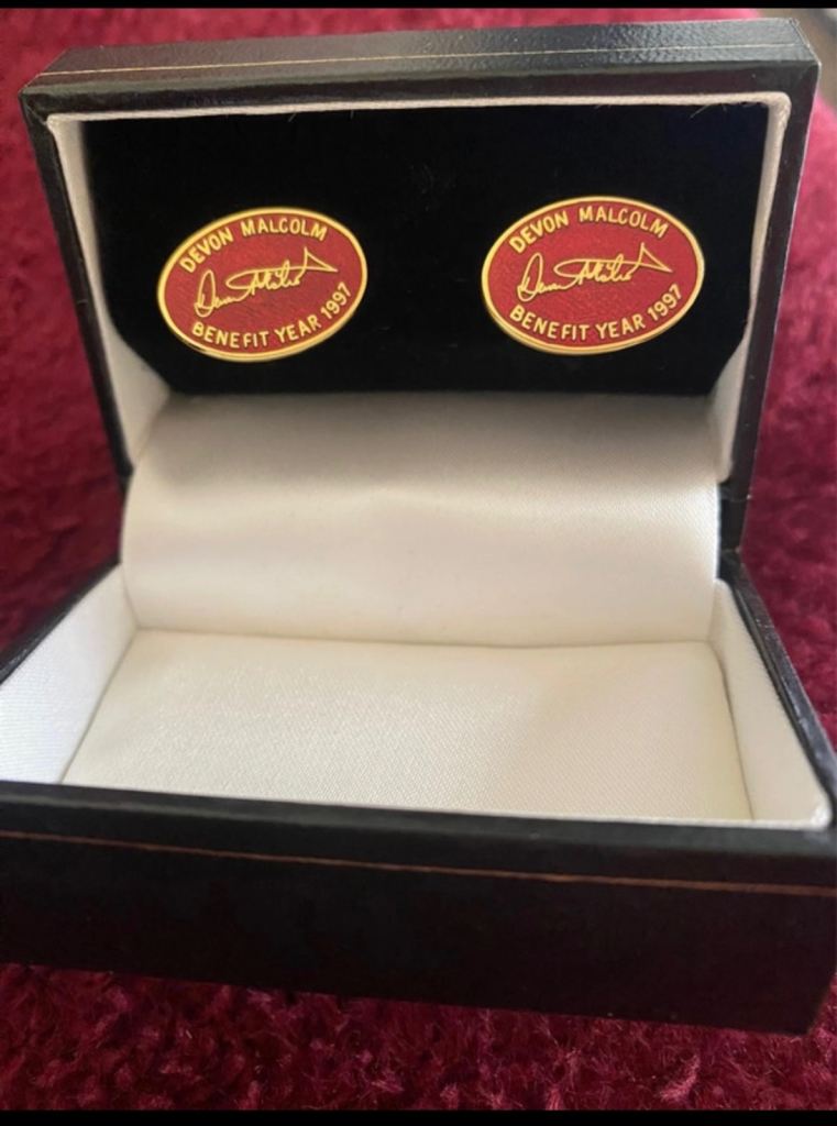 Devon Malcolm cufflinks