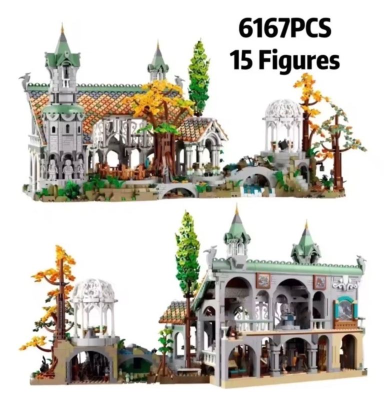 6176 Piece Lord of the Rings ⭐️Rivendell ⭐️ Building Block Set with 15 Figures