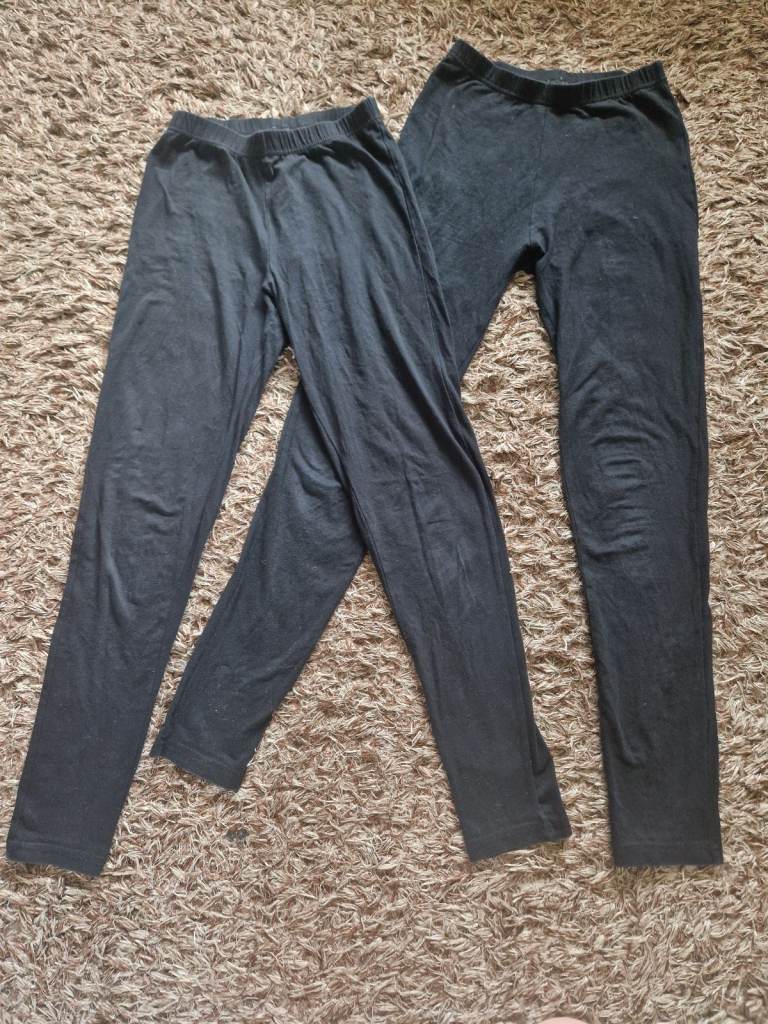 image for X2 GEORGE Plain Black Leggings, Size 10