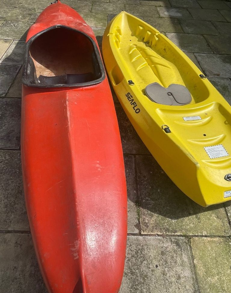🟡 Yellow Kids Sit-On-Top Kayak (Seaflo Style)