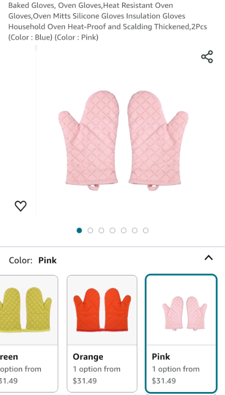 Oven gloves : 1 pair