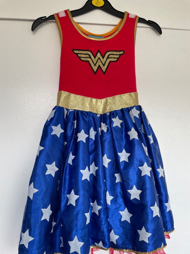 Wonder Woman Costume Dress Kids Superhero Outfit Party Dress