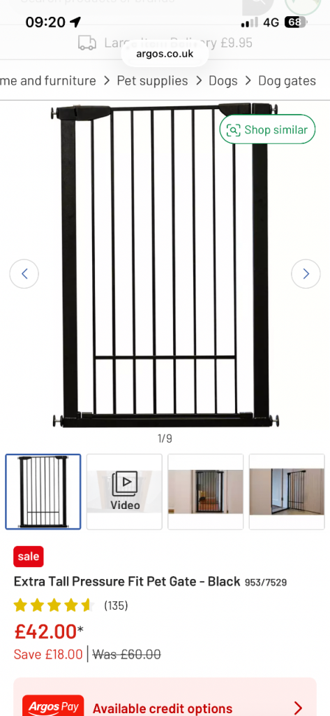 Dog stair gate