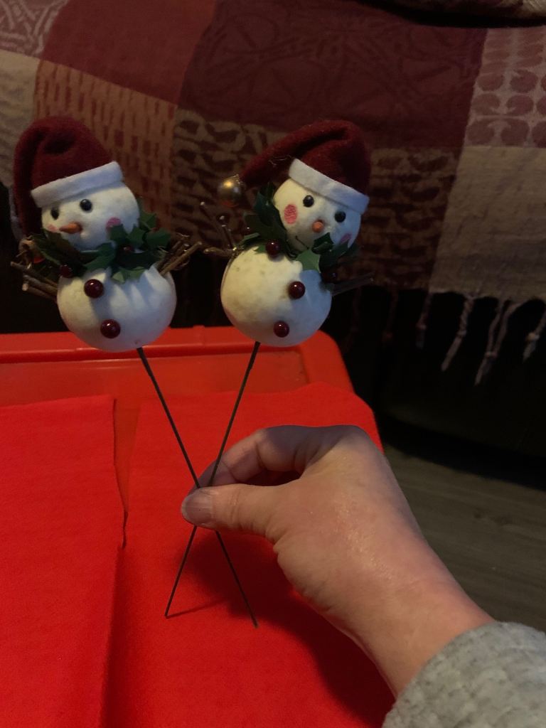 Christmas Snowman Stick Decoration set