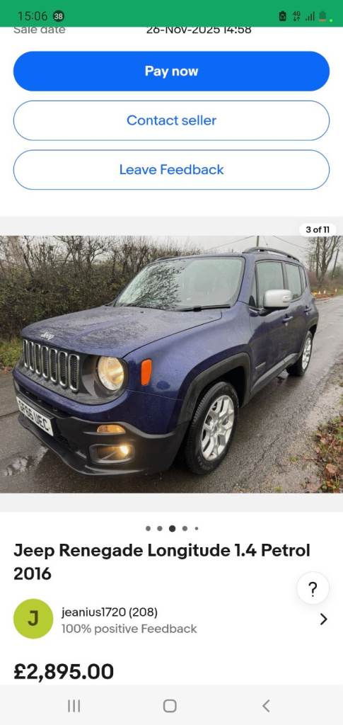Jeep, RENEGADE, Estate, 2016, Manual, 1368 (cc), 5 doors