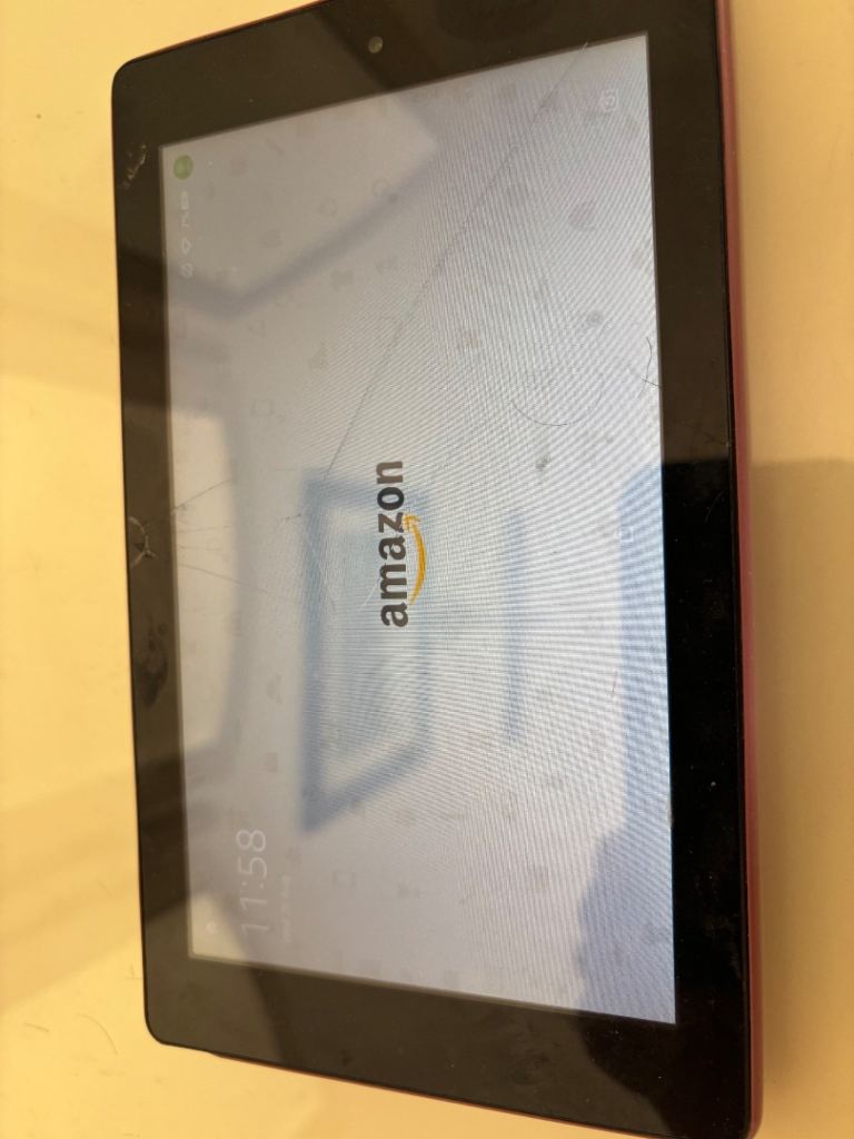 Amazon Fire Tablet - Pink, Screen Damage