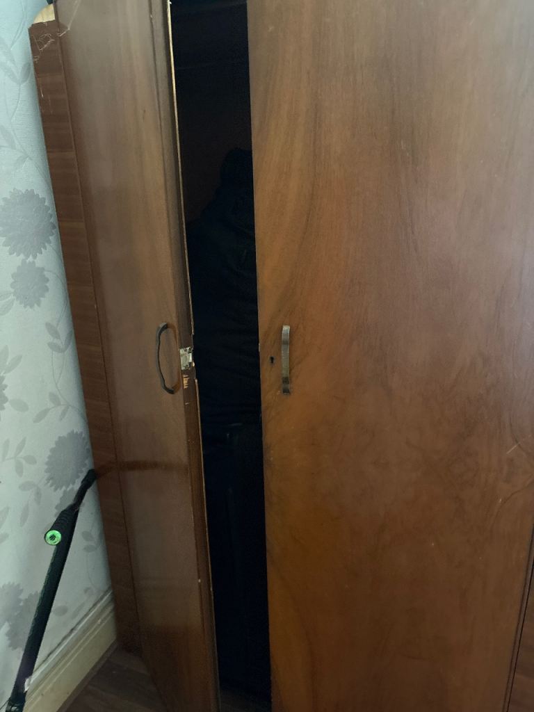 Vintage Wooden Wardrobe - Fair Condition, Brown