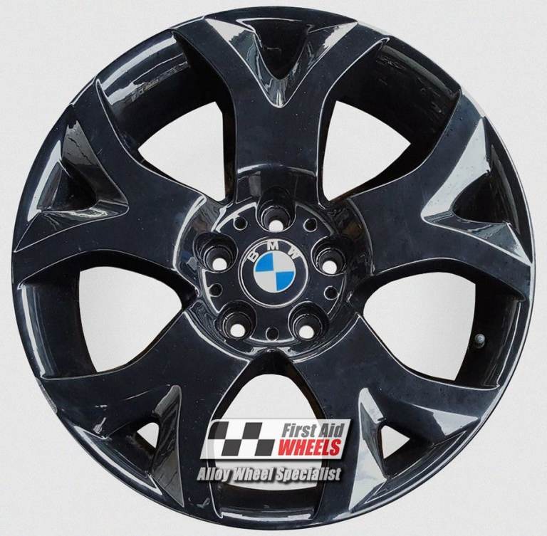 R497BG SWAP for Ours BMW X3 E83 4x 18'' GENUINE STYLE 114 GLOSS BLACK ALLOY WHEELS