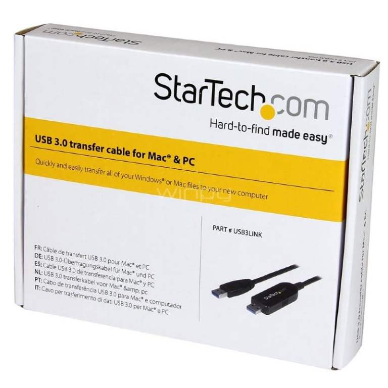 StarTech USB-C to USB 3.0 Data Transfer Cable for Mac and Windows 2m - USBC3LINK