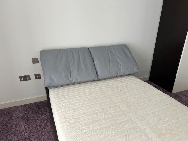 Verardo Italian double bed frame with foam mattress